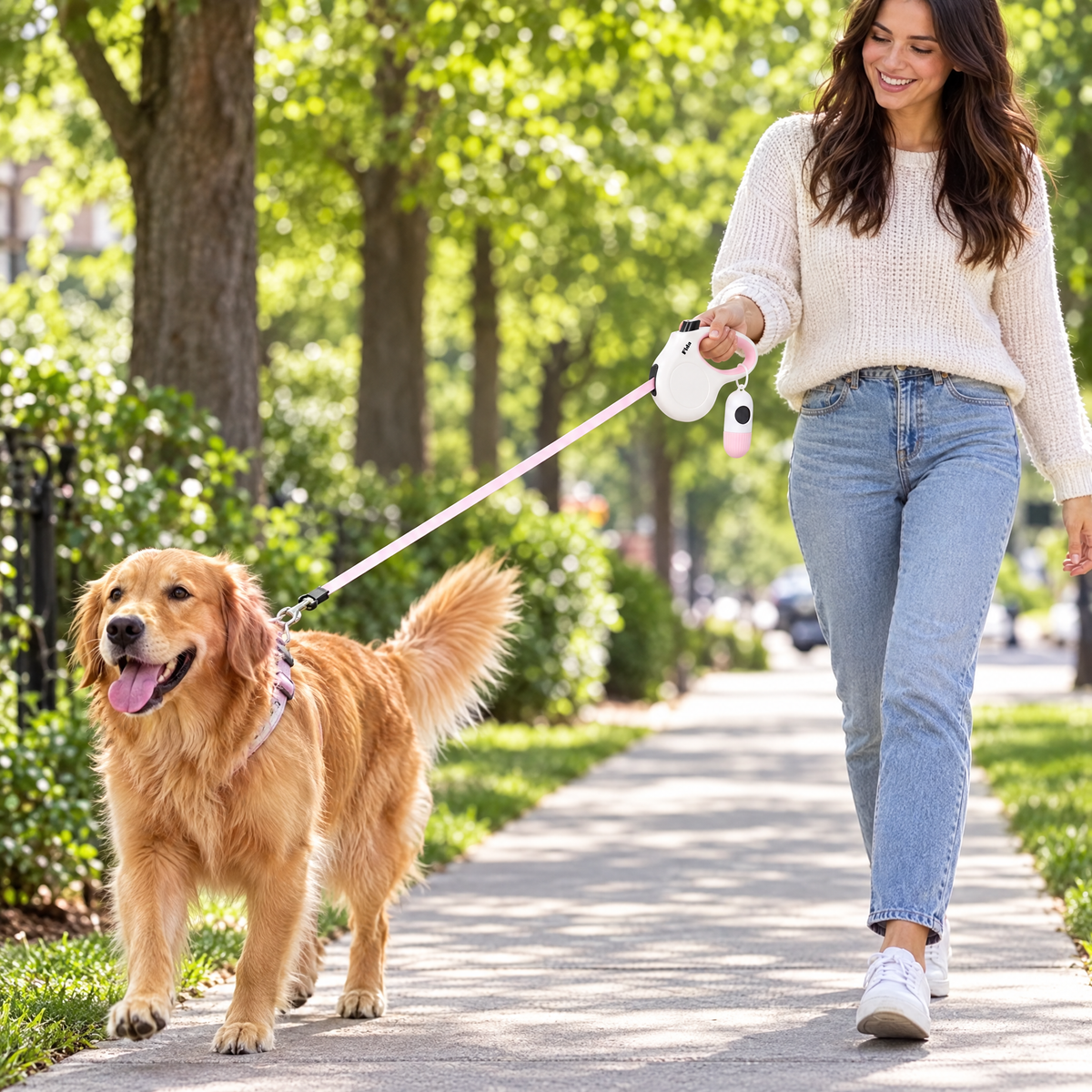 Retractable dog leash – lifestyle photo 3
