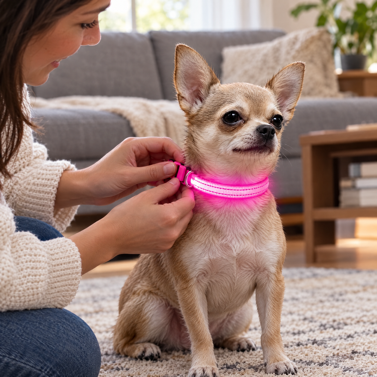 Light up dog collar – lifestyle photo 3