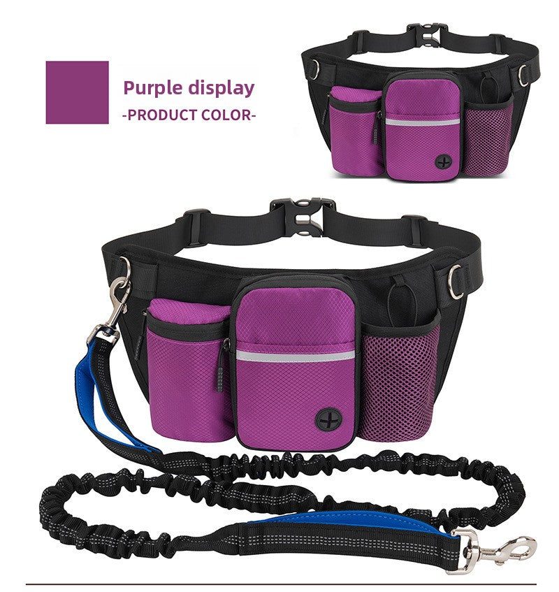 Dog Training Waist Bag with Hands-Free Leash