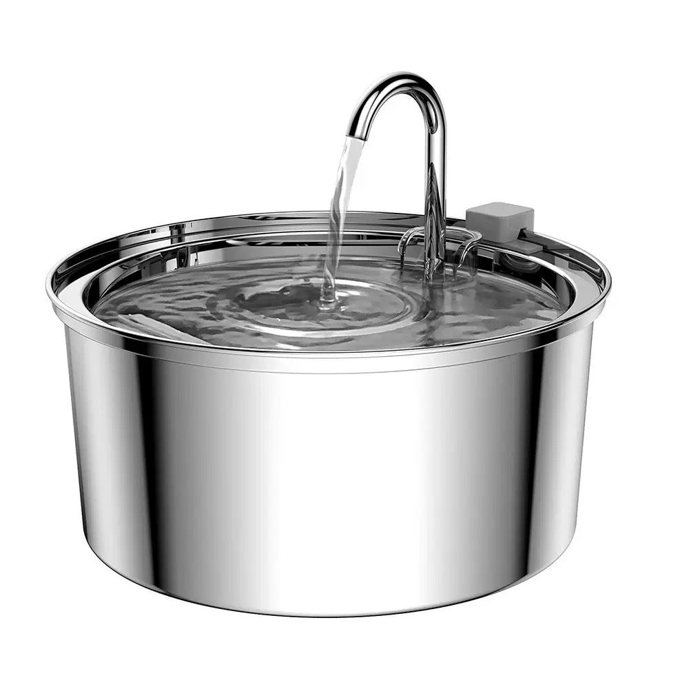 3.2L Stainless Steel Pet Water Fountain, Quiet Pump