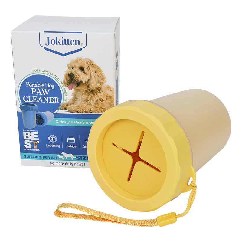Portable Dog Paw Cleaner Cup with Soft Bristles