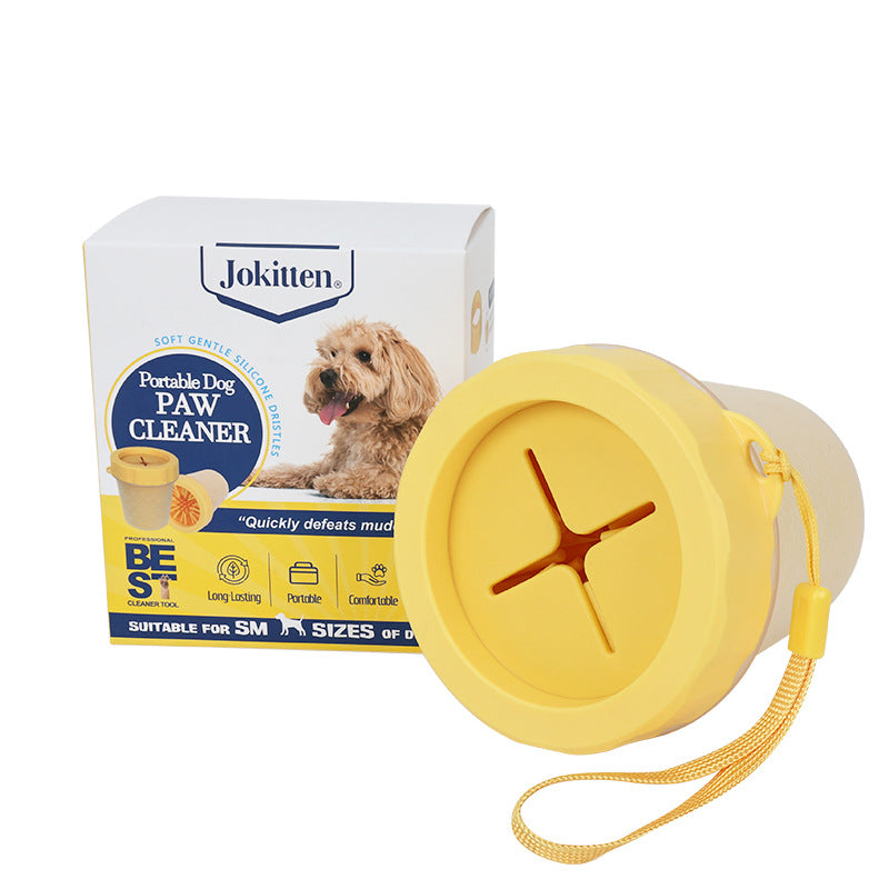 Portable Dog Paw Cleaner Cup with Soft Bristles