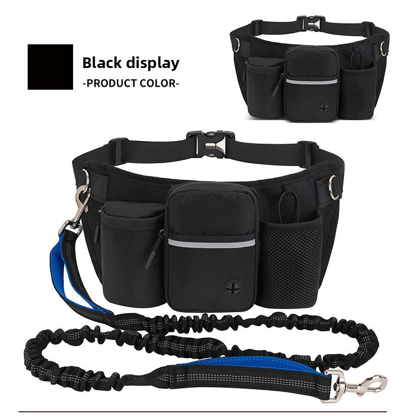 Dog Training Waist Bag with Hands-Free Leash