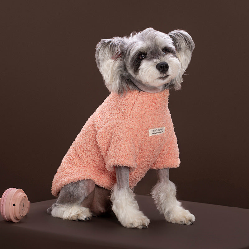 Striped Fleece-Lined Dog Sweater, S-2XL