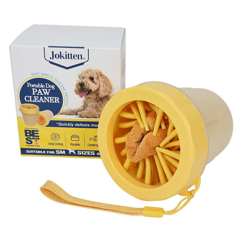 Portable Dog Paw Cleaner Cup with Soft Bristles