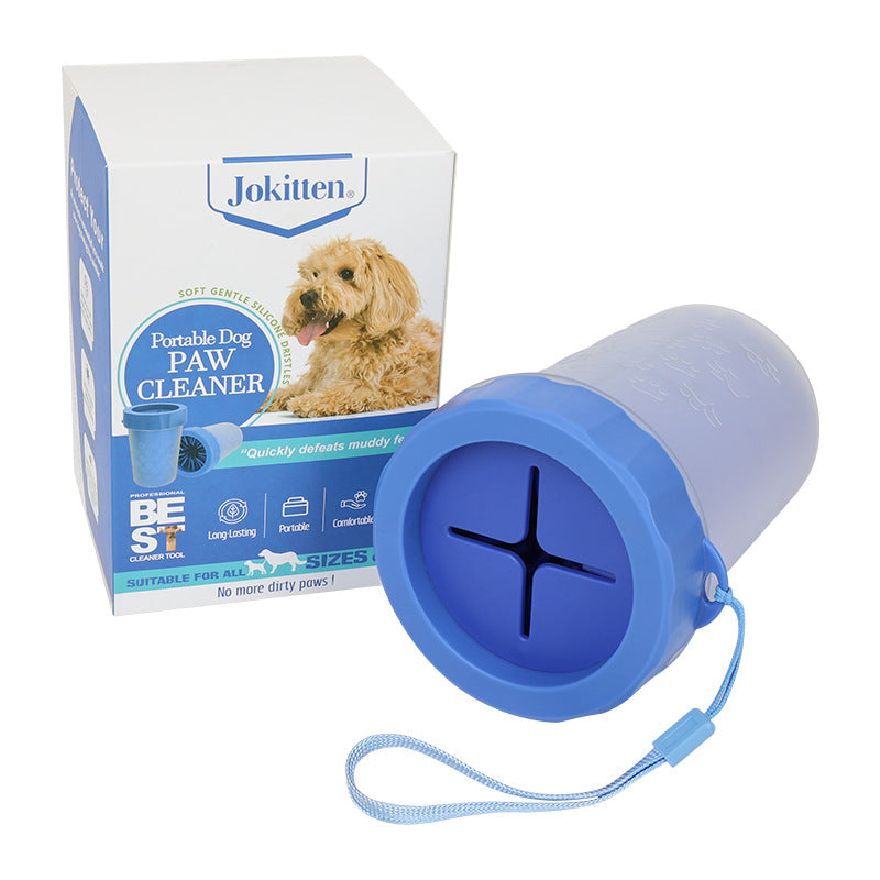 Portable Dog Paw Cleaner Cup with Soft Bristles