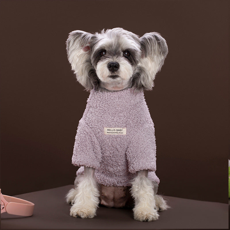 Striped Fleece-Lined Dog Sweater, S-2XL