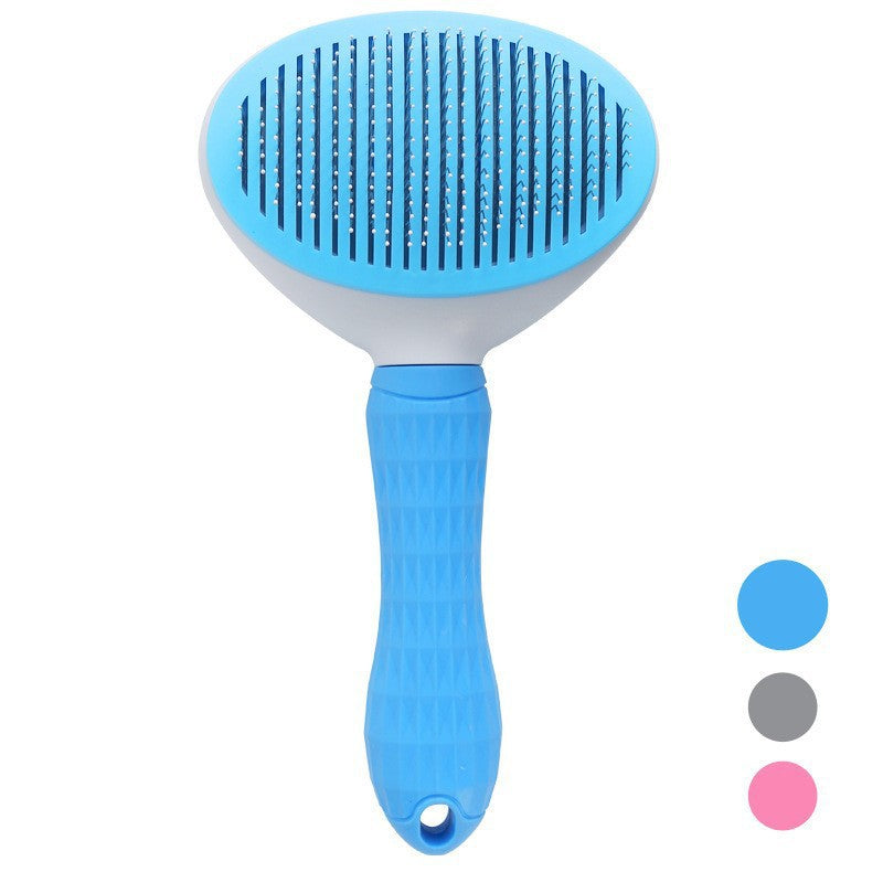 Self-Cleaning Stainless Steel Pet Hair Removal Comb