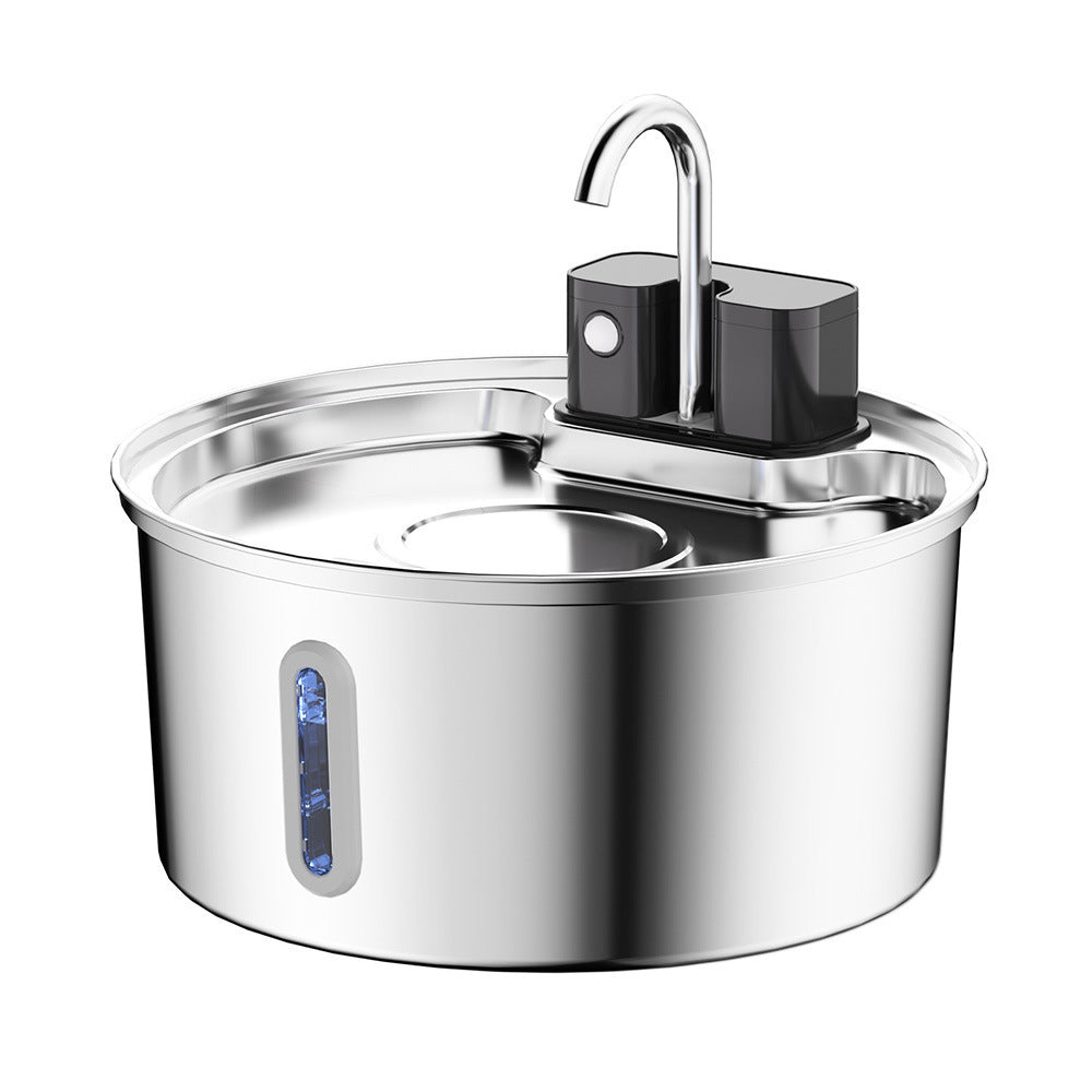 Cordless Sensor Pet Water Fountain, Stainless Steel