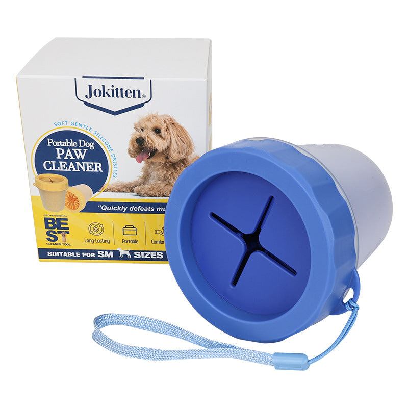 Portable Dog Paw Cleaner Cup with Soft Bristles