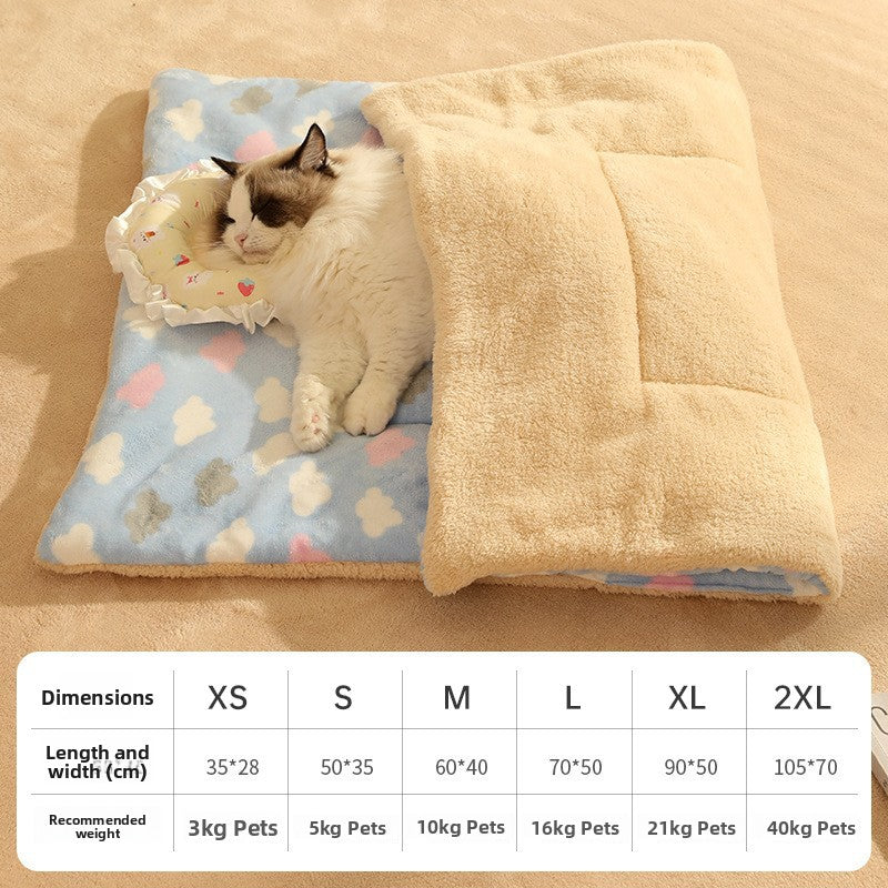 Soft Suede Pet Blanket Mat with Cute Patterns, XS-2XL