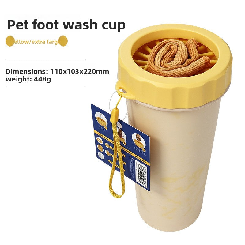 Portable Dog Paw Cleaner Cup with Soft Bristles