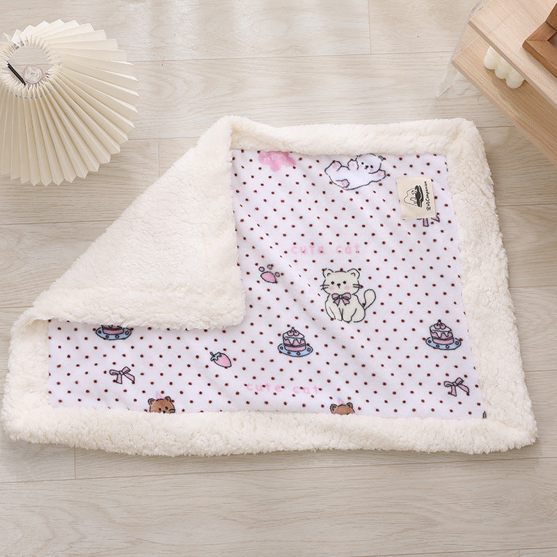 Soft Flannel Pet Blanket for Dogs & Cats, S-L