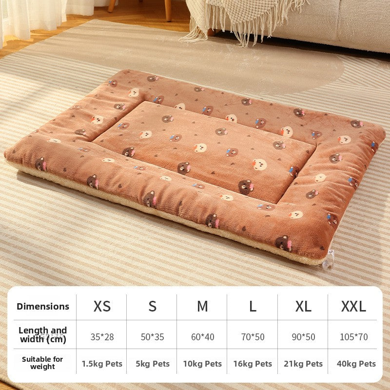 Soft Suede Pet Blanket Mat with Cute Patterns, XS-2XL