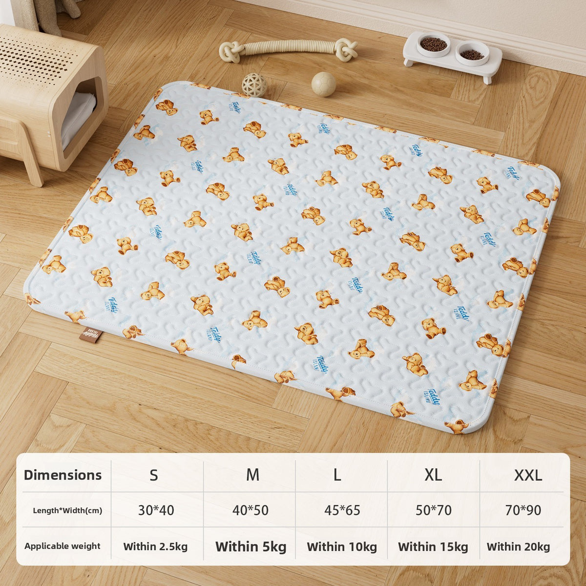 Soft Suede Pet Blanket Mat with Cute Patterns, XS-2XL