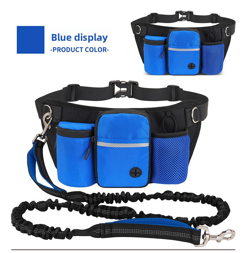 Dog Training Waist Bag with Hands-Free Leash