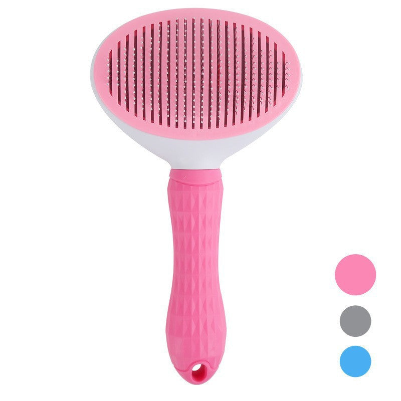 Self-Cleaning Stainless Steel Pet Hair Removal Comb