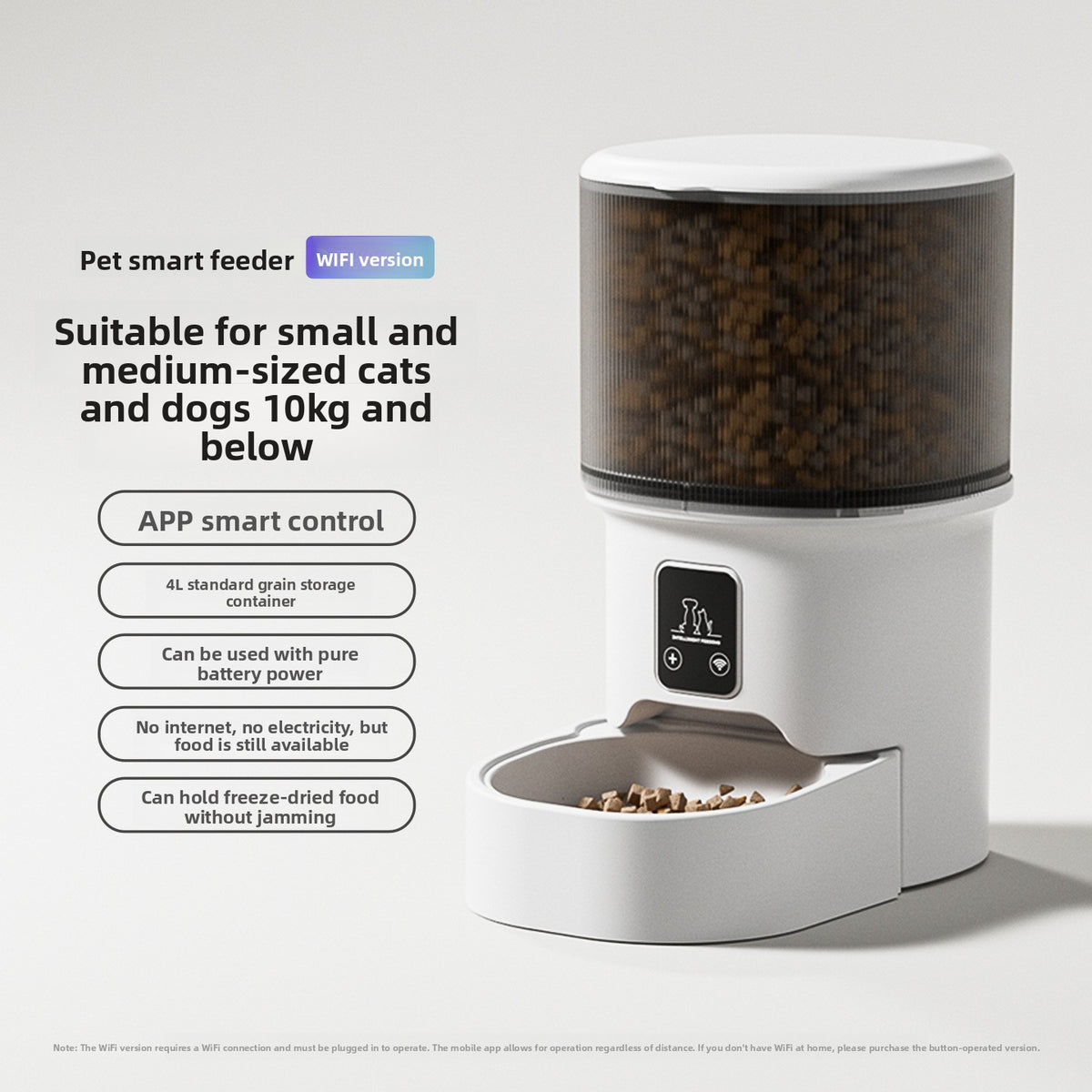 Smart Automatic Pet Feeder with Timer or App Control