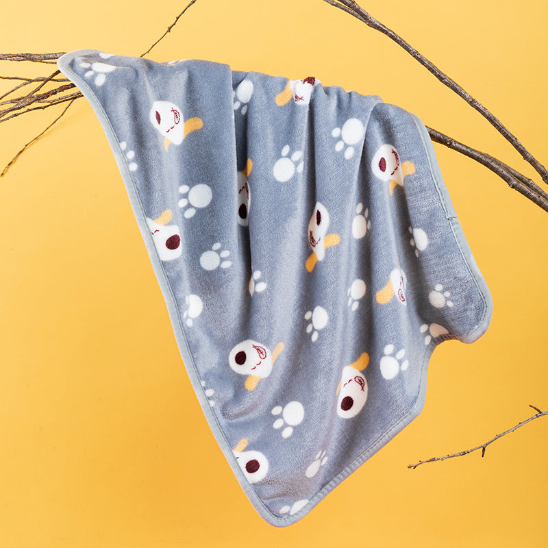 Soft Flannel Pet Blanket for Dogs & Cats, S-L