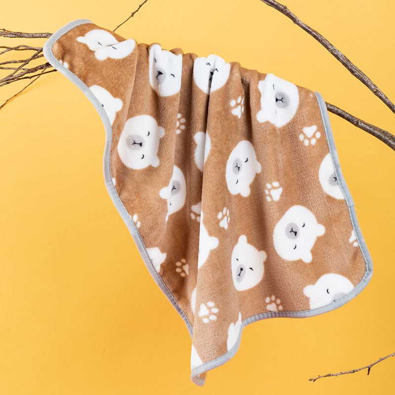 Soft Flannel Pet Blanket for Dogs & Cats, S-L