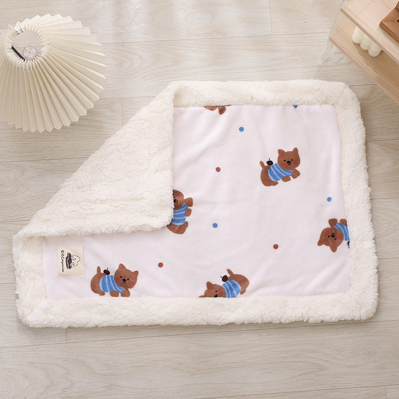Soft Flannel Pet Blanket for Dogs & Cats, S-L