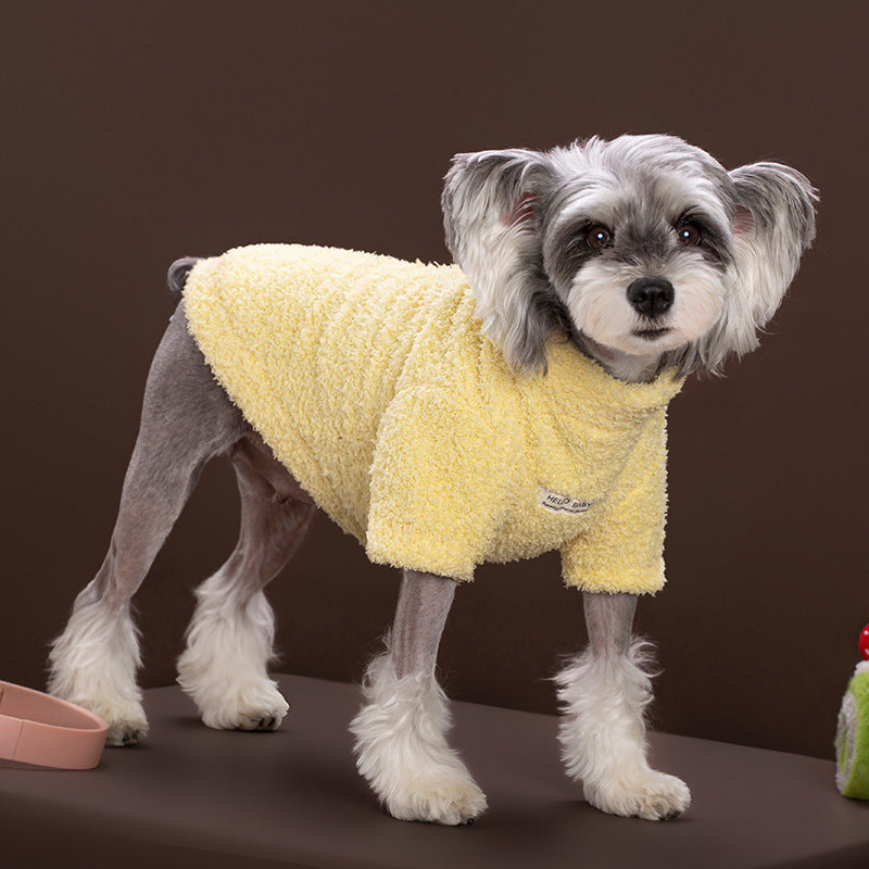 Striped Fleece-Lined Dog Sweater, S-2XL