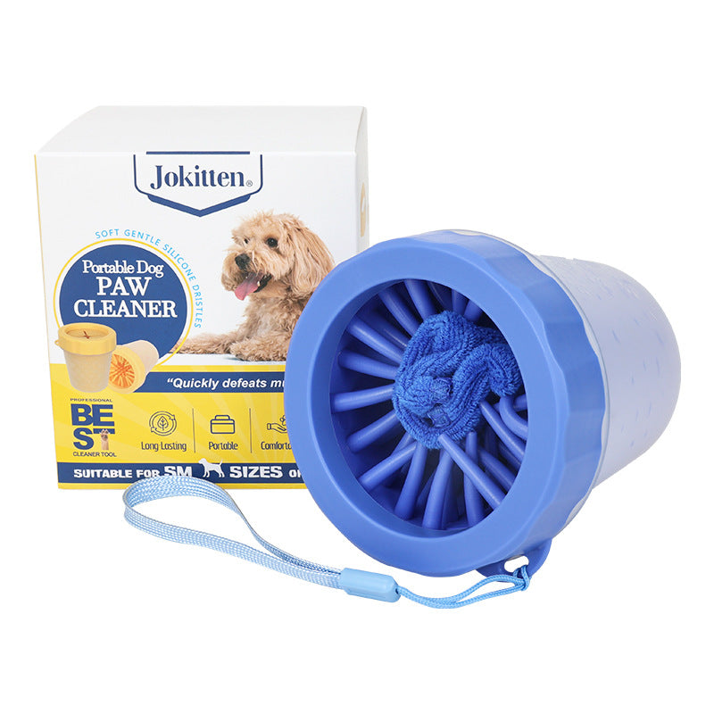 Portable Dog Paw Cleaner Cup with Soft Bristles