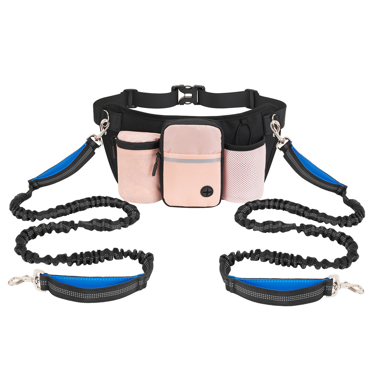 Dog Training Waist Bag with Hands-Free Leash