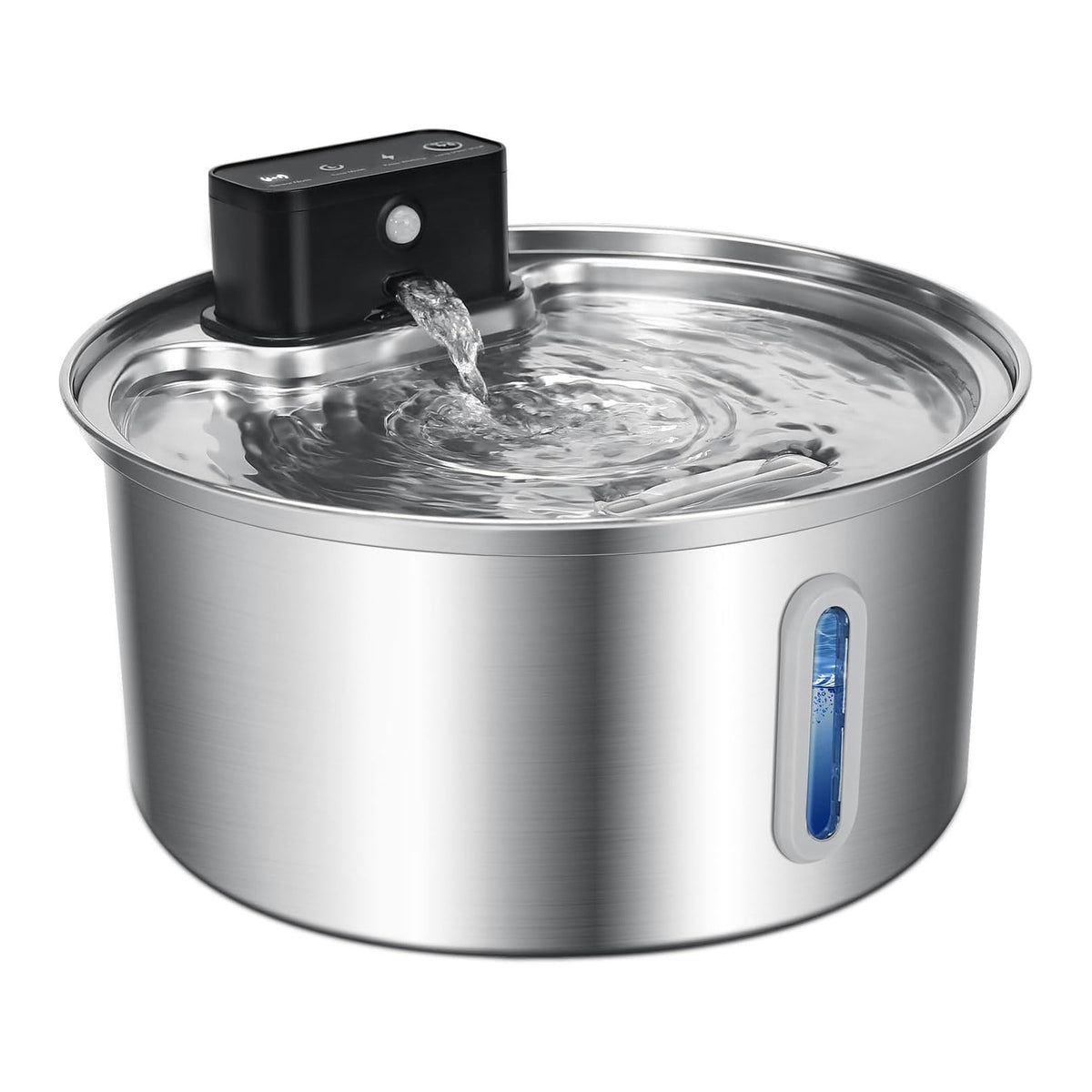 Cordless Sensor Pet Water Fountain, Stainless Steel