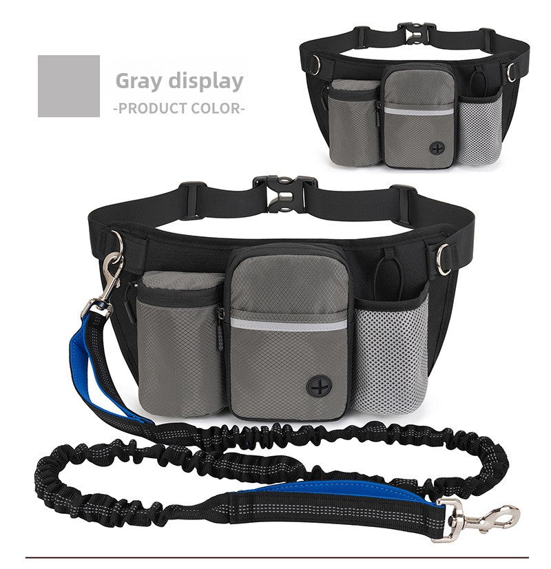 Dog Training Waist Bag with Hands-Free Leash