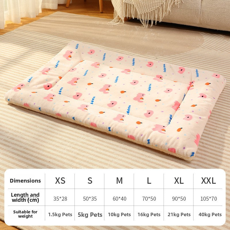 Soft Suede Pet Blanket Mat with Cute Patterns, XS-2XL