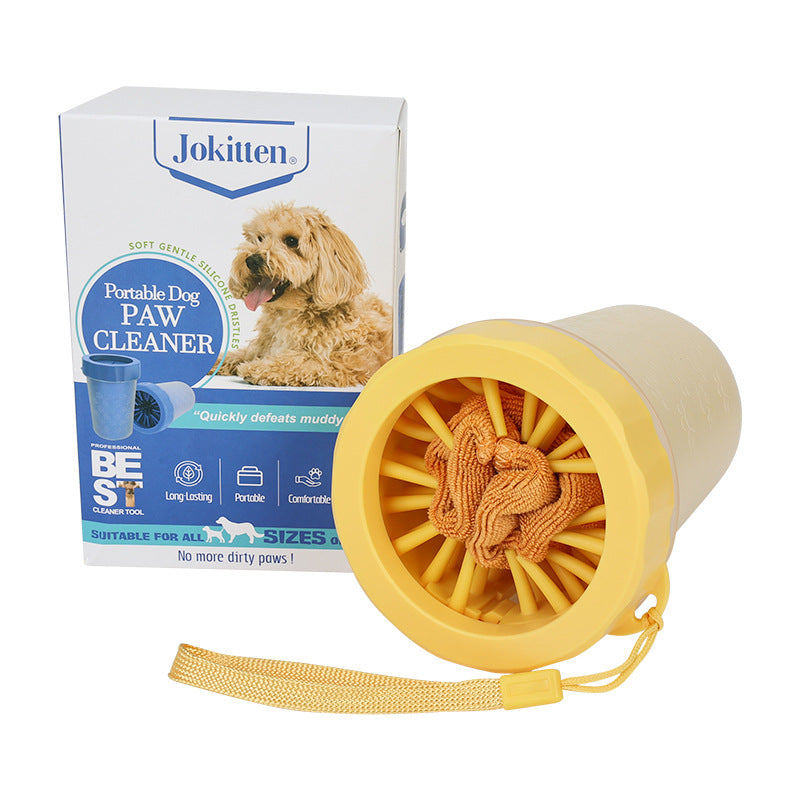 Portable Dog Paw Cleaner Cup with Soft Bristles