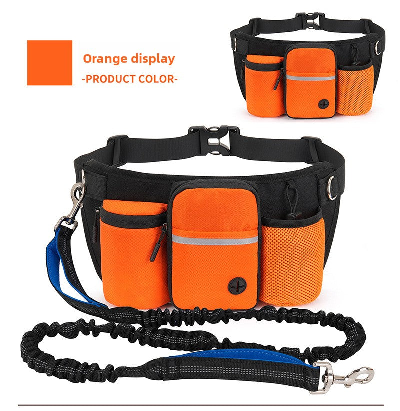 Dog Training Waist Bag with Hands-Free Leash