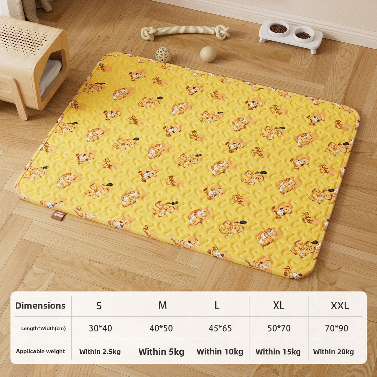 Soft Suede Pet Blanket Mat with Cute Patterns, XS-2XL