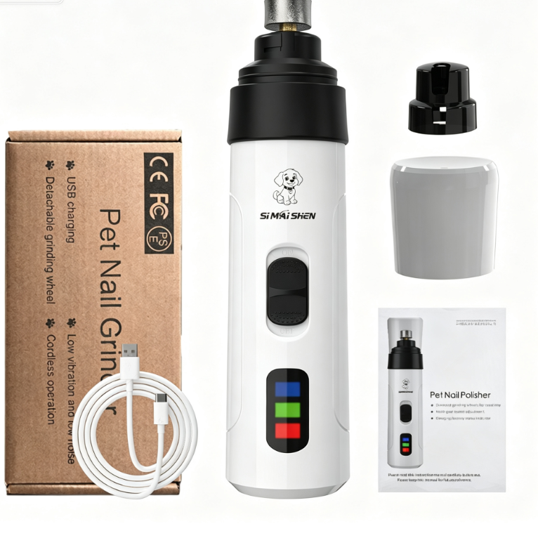 2-Speed Rechargeable Pet Nail Grinder with LED Light