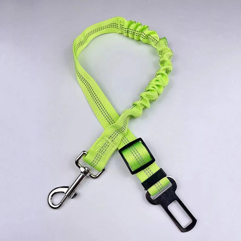 Reflective Bungee Dog Leash & Car Seat Belt