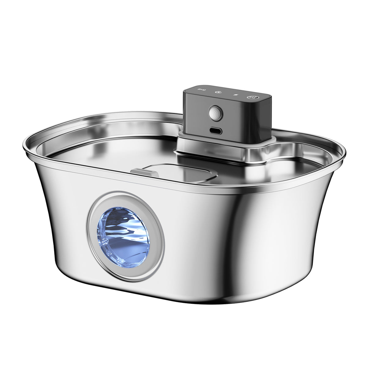 Cordless Sensor Pet Water Fountain, Stainless Steel