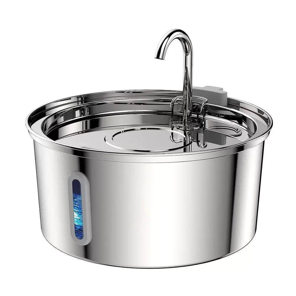 3.2L Stainless Steel Pet Water Fountain, Quiet Pump