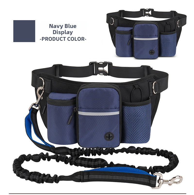 Dog Training Waist Bag with Hands-Free Leash