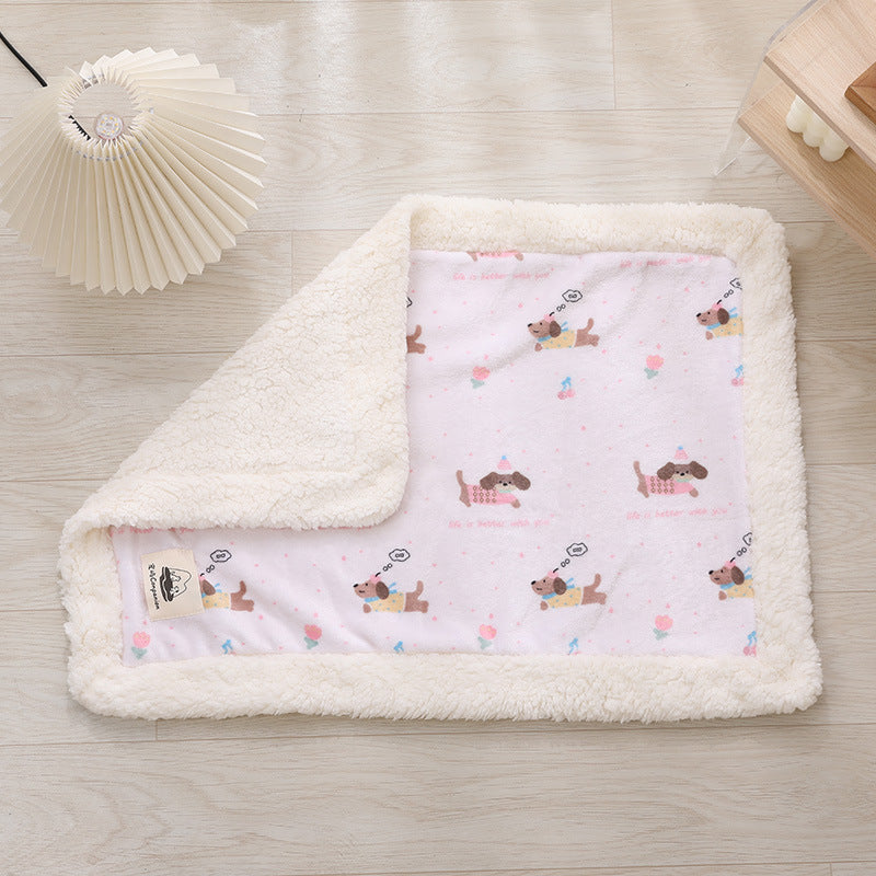 Soft Flannel Pet Blanket for Dogs & Cats, S-L