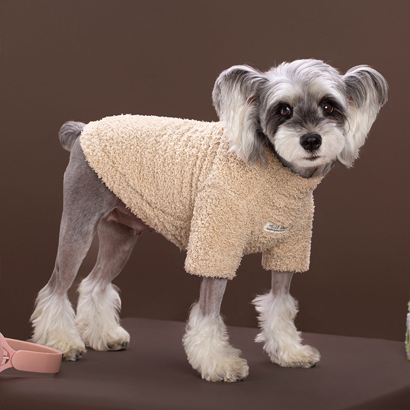 Striped Fleece-Lined Dog Sweater, S-2XL