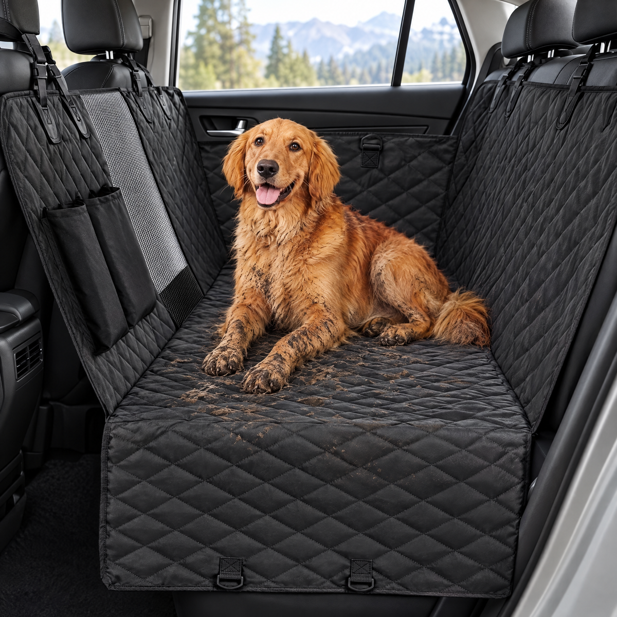 Dog car back seat cover – lifestyle photo 3