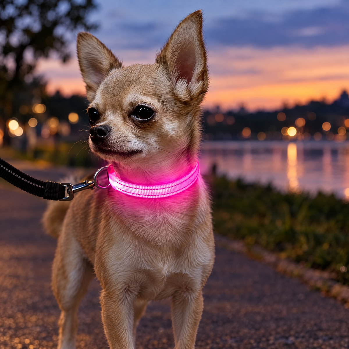 Light up dog collar – lifestyle photo 1
