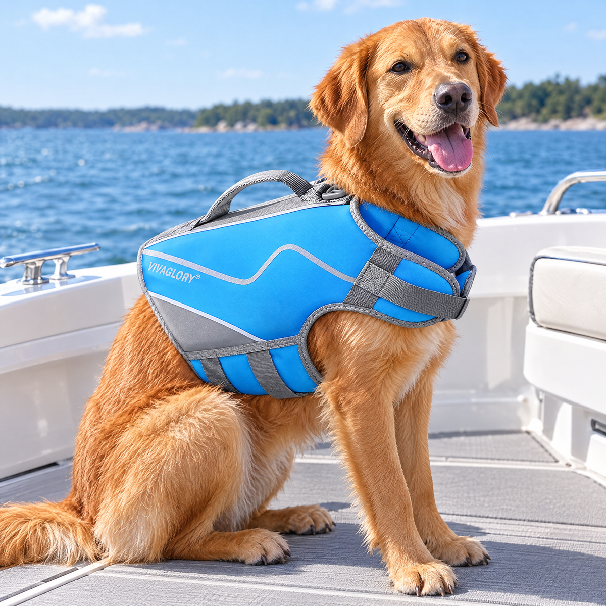 Neoprene dog life vest – lifestyle photo 2