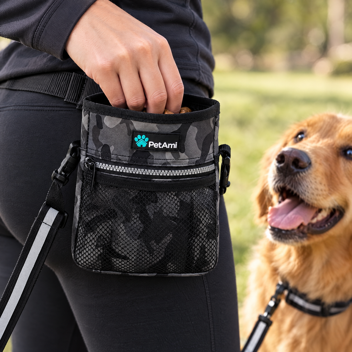 Hands-free dog treat pouch – lifestyle photo 2