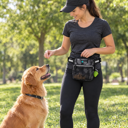 Hands-free dog treat pouch – lifestyle photo 1