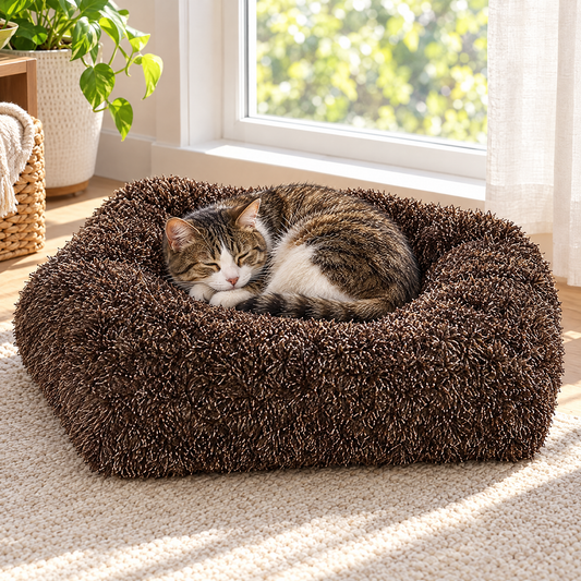 Plush crate pet bed – lifestyle photo 2