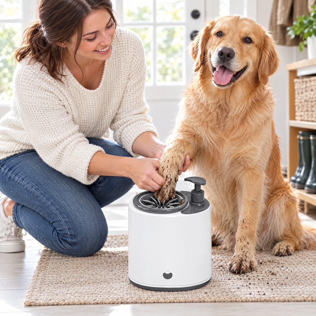 Electric paw cleaner washer – lifestyle photo 1