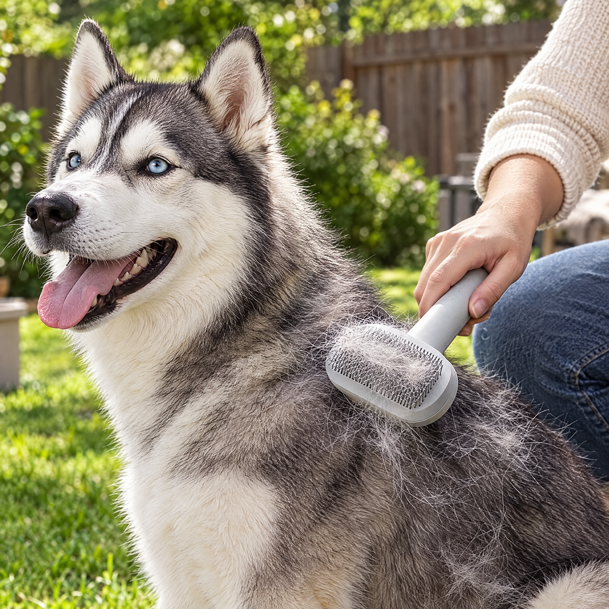 Professional deshedding brush – lifestyle photo 1