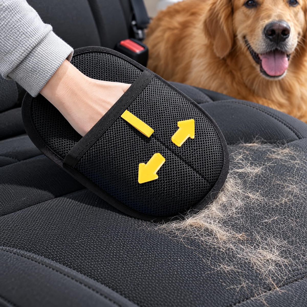 Static pet hair removal glove – lifestyle photo 2